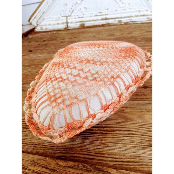 Vintage Small Thread Crochet Heart Shaped Accent Pillow - Picture 2 of 13